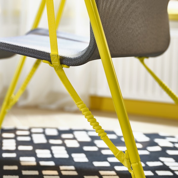 BRÄNNBOLL - Gaming armchair, gray/canary yellow