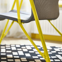 BRÄNNBOLL - Gaming armchair, gray/canary yellow