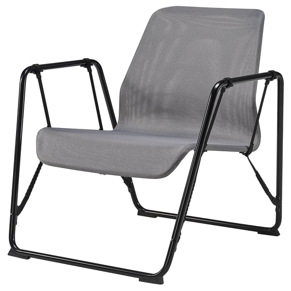 BRÄNNBOLL gaming easy chair, grey/black, 81x81x85 cm