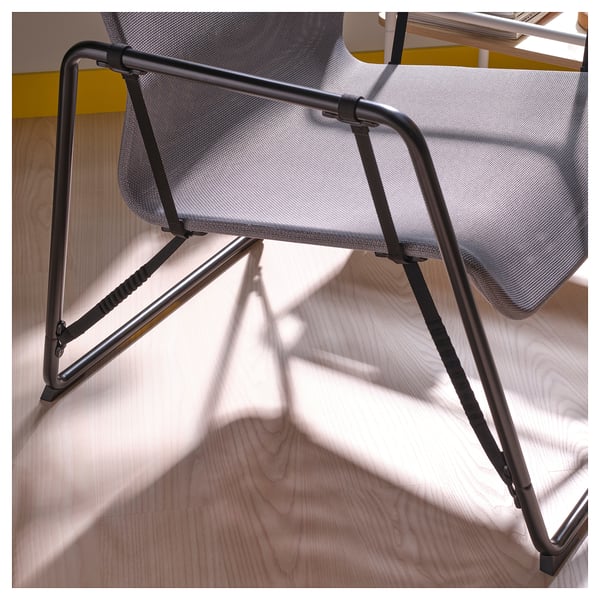 BRÄNNBOLL gaming easy chair, grey/black, 81x81x85 cm