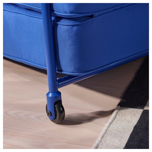 BRÄNNBOLL gaming lounge chair, Knisa bright blue, 73x80x88 cm