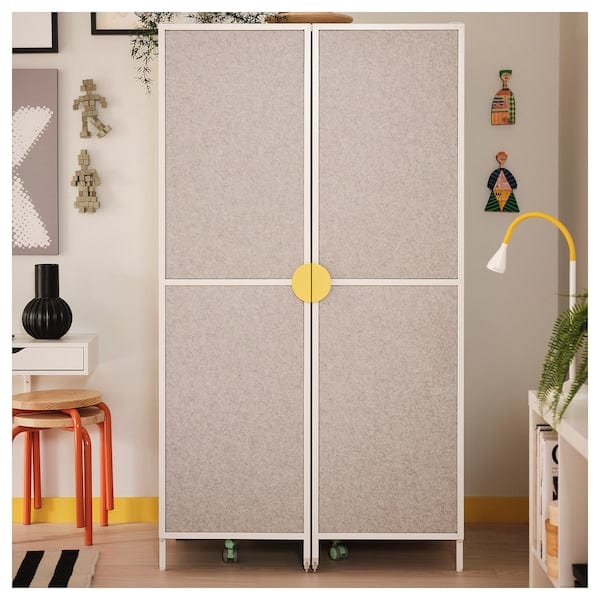 Ikea BRÄNNBOLL - Gaming station, light gray/white,100x72x180 cm