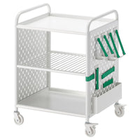 BRÄNNBOLL - Shelf with casters, white,56x62 cm