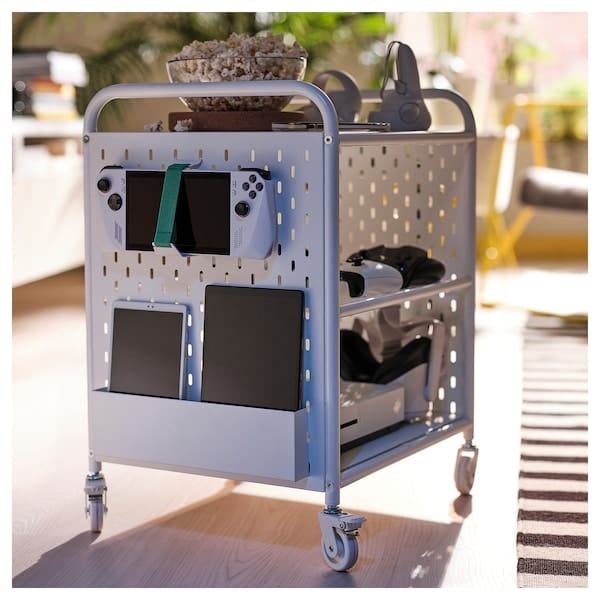 Ikea BRÄNNBOLL - Shelving unit on castors, white, 56x62 cm