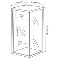 BRÄNNBOLL - Wall display case, white,50x25x25 cm