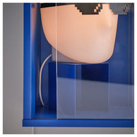 BRÄNNBOLL - Wall display case, bright blue,50x25x25 cm