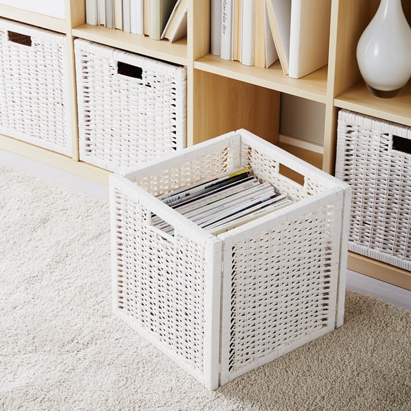 BRANÄS basket, white, 32x34x32 cm