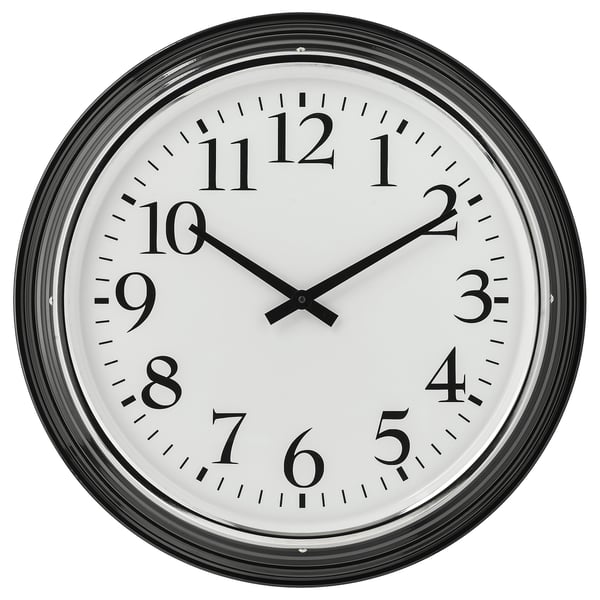 BRAVUR wall clock, black, 59 cm