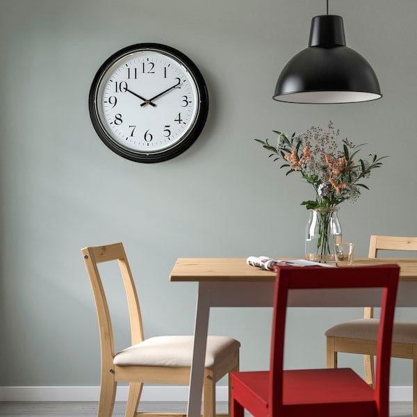 Ikea BRAVUR - Wall clock, black, 59 cm