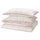 BREDVECKLARE - BREDVECKLARE Duvet cover and 2 pillowcases, white pink/check, 240x220/50x80 cm