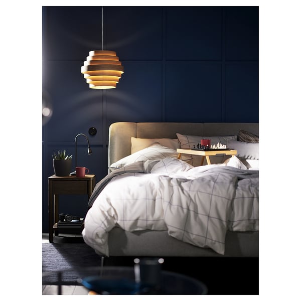 BREDVECKLARE - BREDVECKLARE Duvet cover and pillowcase, white blue/check, 150x200/50x80 cm