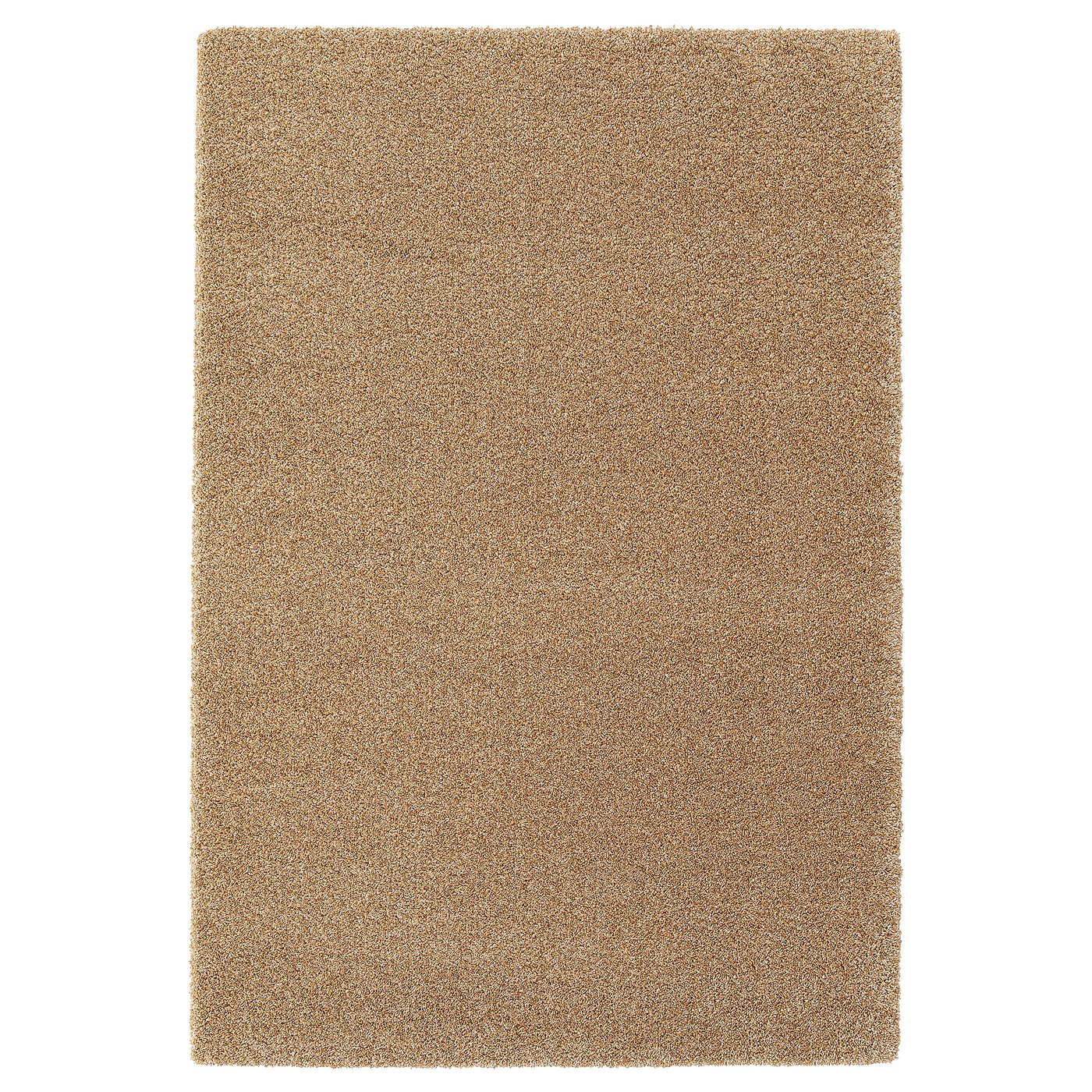 BREVBÄRARE rug, high pile, deep beige, 160x230 cm