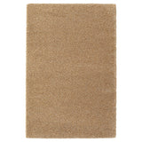 BREVBÄRARE rug, high pile, deep beige, 133x195 cm