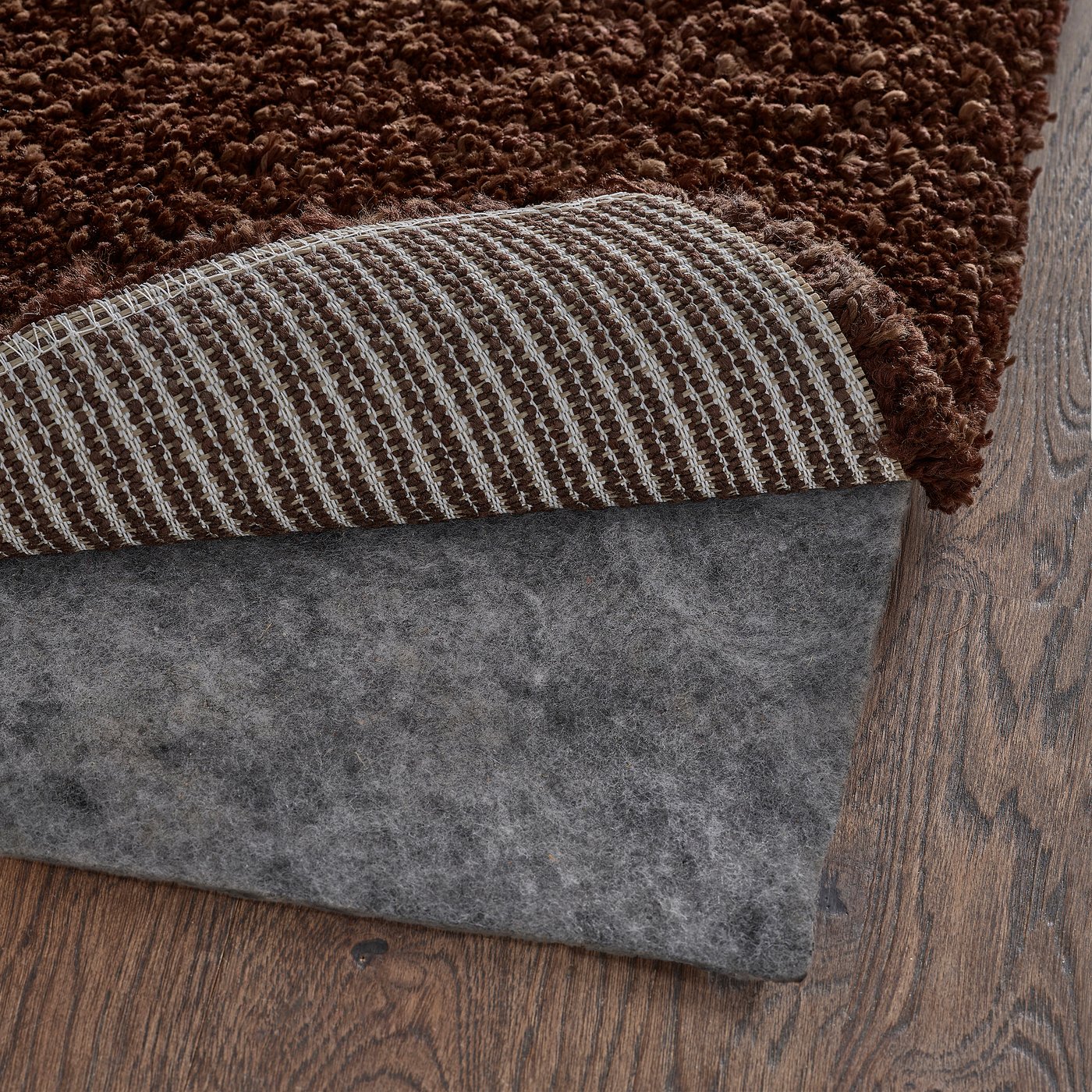 BREVBÄRARE rug, high pile, deep brown, 160x230 cm