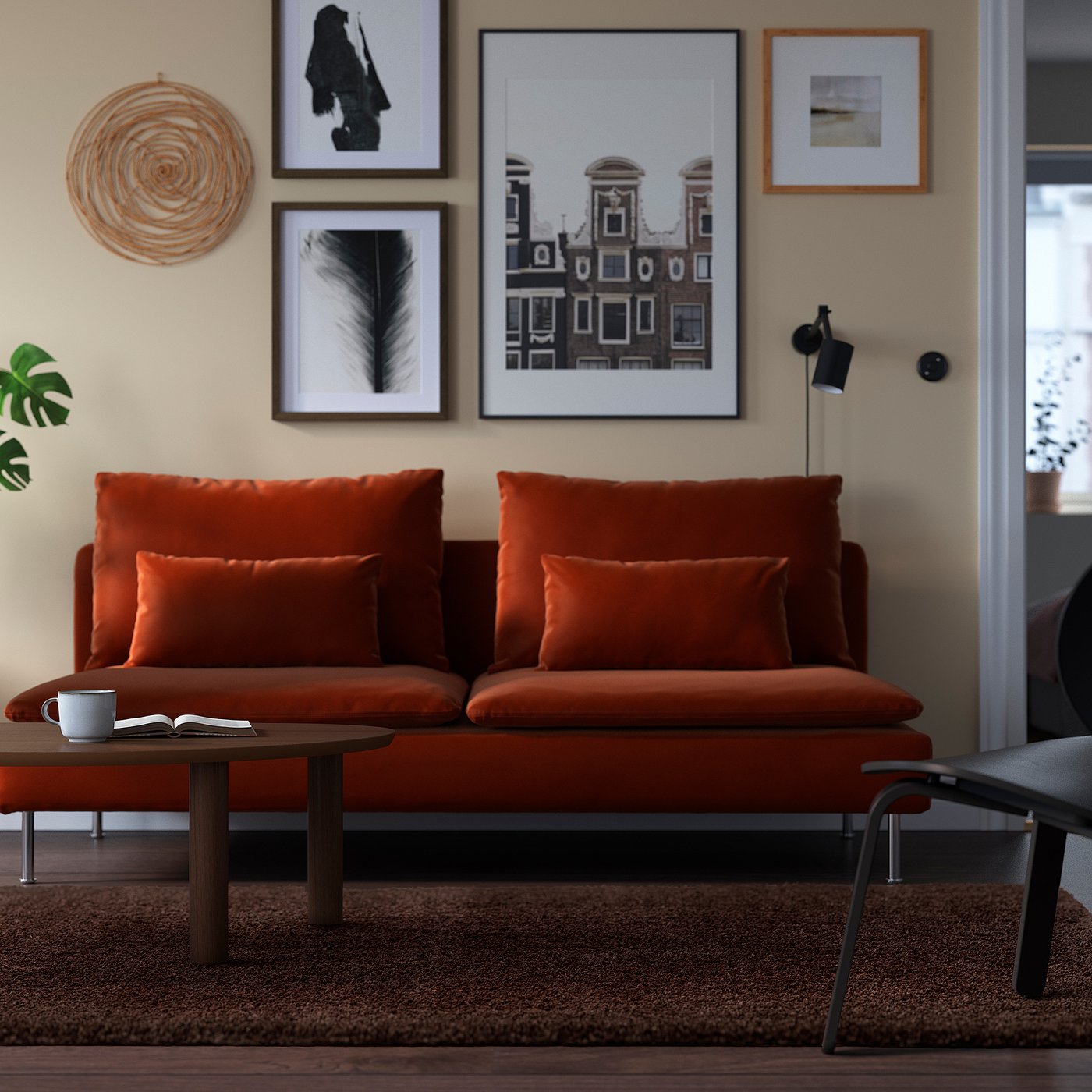 BREVBÄRARE rug, high pile, deep brown, 160x230 cm