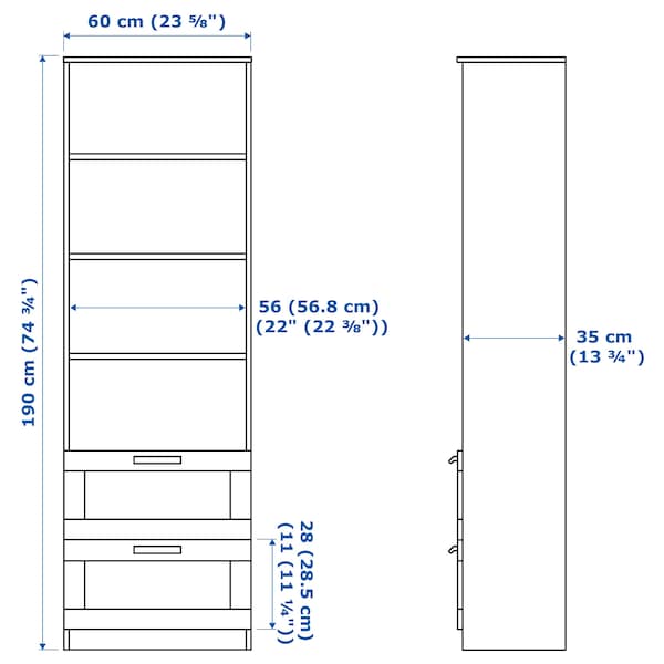 Ikea BRIMNES / BURHULT - TV combination , 258x41x190 cm