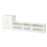 BRIMNES TV storage combination, white, 294x41x95 cm