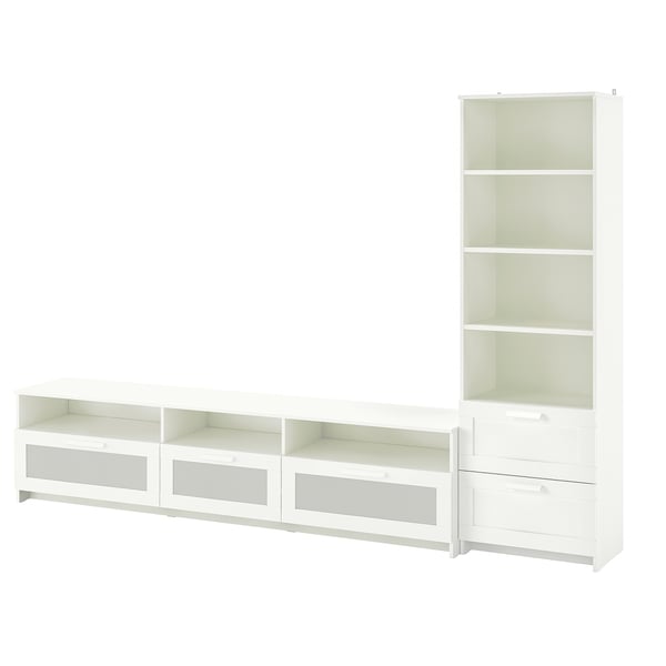 BRIMNES combination for TV, white, 274x41x190 cm