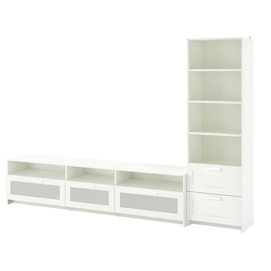 BRIMNES combination for TV, white, 274x41x190 cm