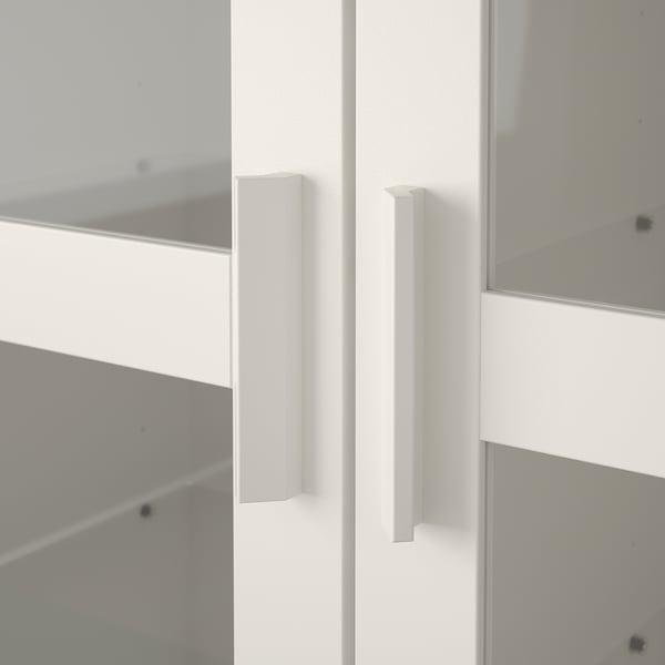 BRIMNES TV storage combination/glass doors, white, 340x41x190 cm