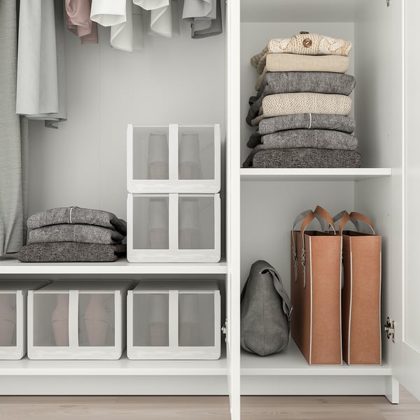 BRIMNES wardrobe with 3 doors, white, 117x50x190 cm