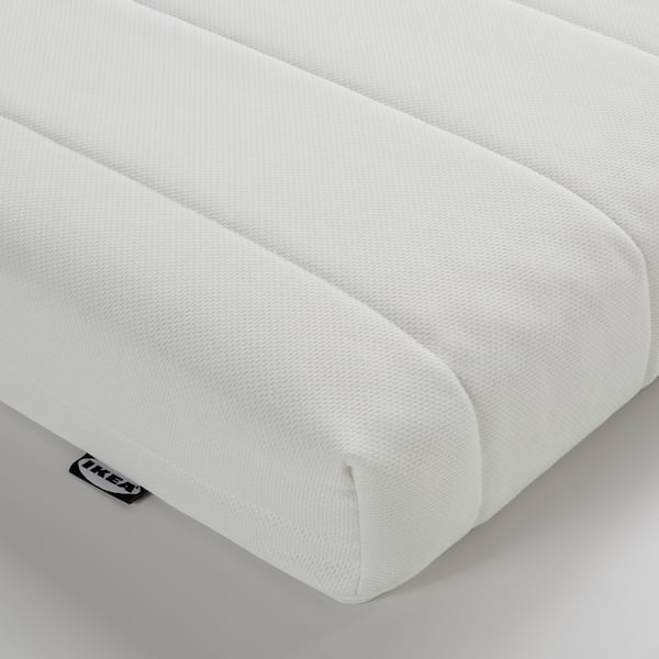 BRIMNES - Sofa bed/2 drawers/2 mattresses, gray/Åfjäll rigid,80x200 cm