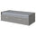 BRIMNES - Sofa bed/2 drawers/2 mattresses, gray/Ågotnes rigid,80x200 cm