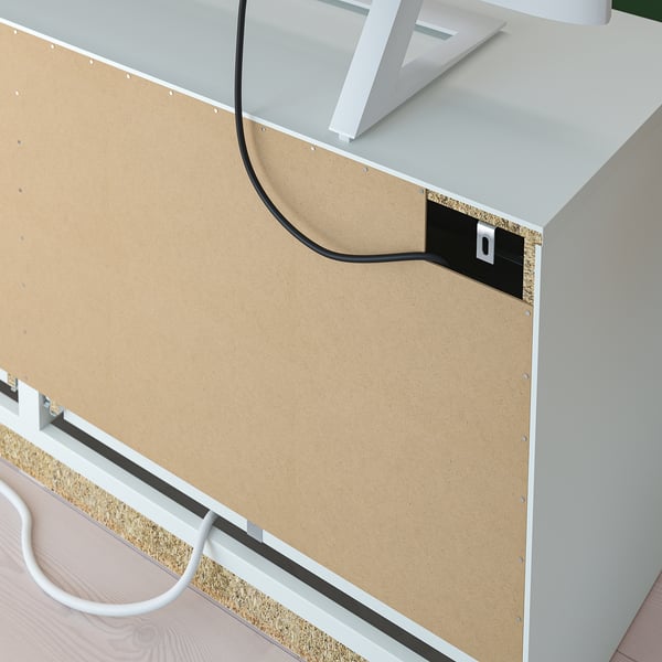 BRIMNES TV bench, white, 120x41x53 cm