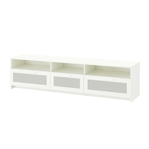 BRIMNES TV bench, white, 216x41x54 cm