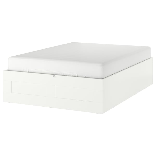 BRIMNES ottoman bed, white, 140x200 cm