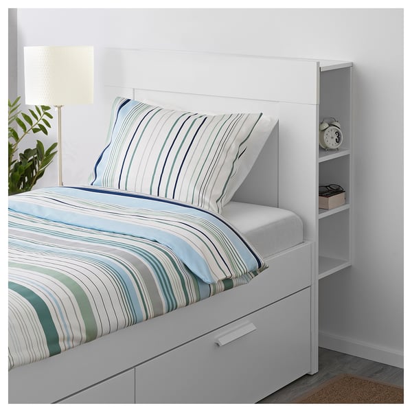 BRIMNES Headboard with container compartment - white 90 cm ,