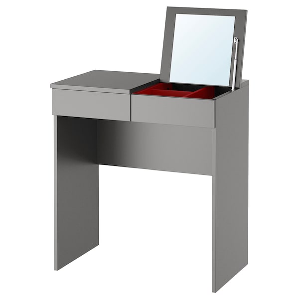 BRIMNES dressing table, grey, 70x42 cm