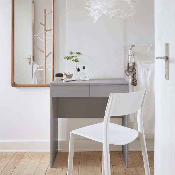 BRIMNES dressing table, grey, 70x42 cm