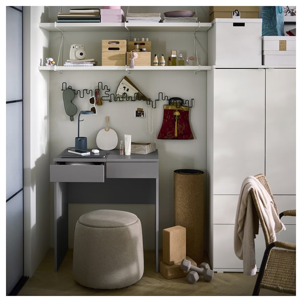 BRIMNES dressing table, grey, 70x42 cm