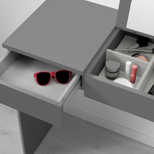 BRIMNES dressing table, grey, 70x42 cm