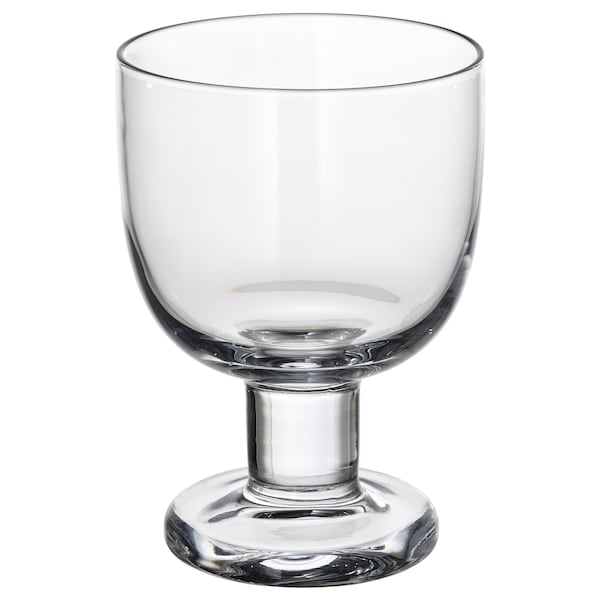BRÖGGAN - Goblet, clear glass, 25 cl