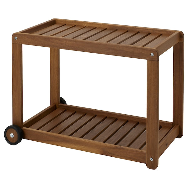 BRÖGGAN - Trolley, outdoor, acacia light brown stained, 83x40x57 cm