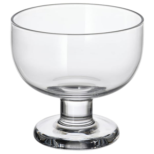 BRÖGGAN - Dessert bowl, clear glass, 11 cm