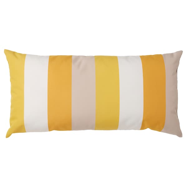BRÖGGAN - Indoor/outdoor cushion, yellow,30x58 cm