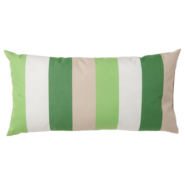 BRÖGGAN - Indoor/outdoor cushion, green,30x58 cm