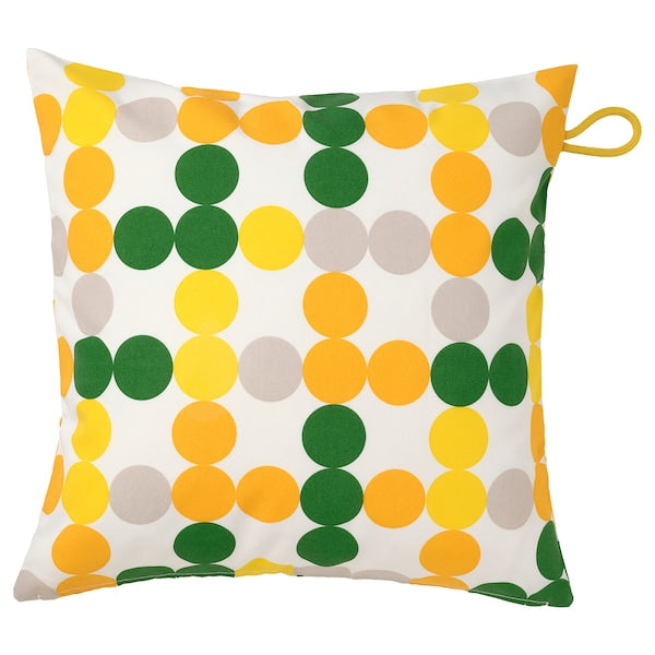 BRÖGGAN - Cushion cover, indoor/outdoor, polka dot pattern, 50x50 cm