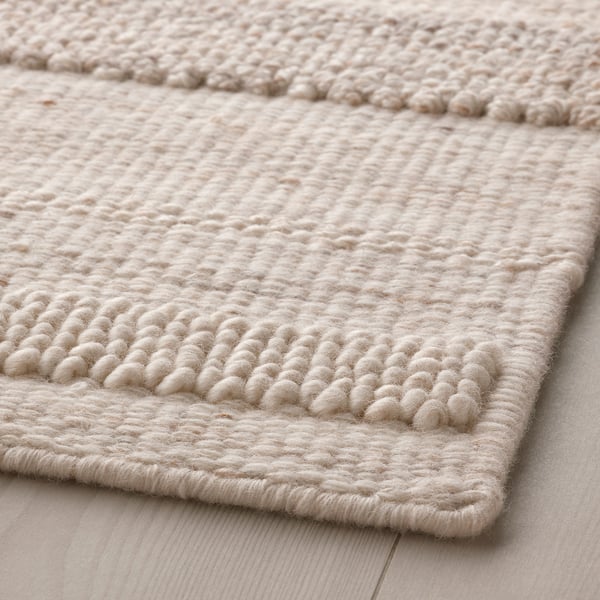 BRÖNDEN rug, low pile, handmade beige, 200x300 cm