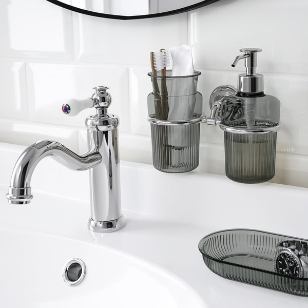 BROFJÄRDEN - Soap dispenser holder, chrome effect