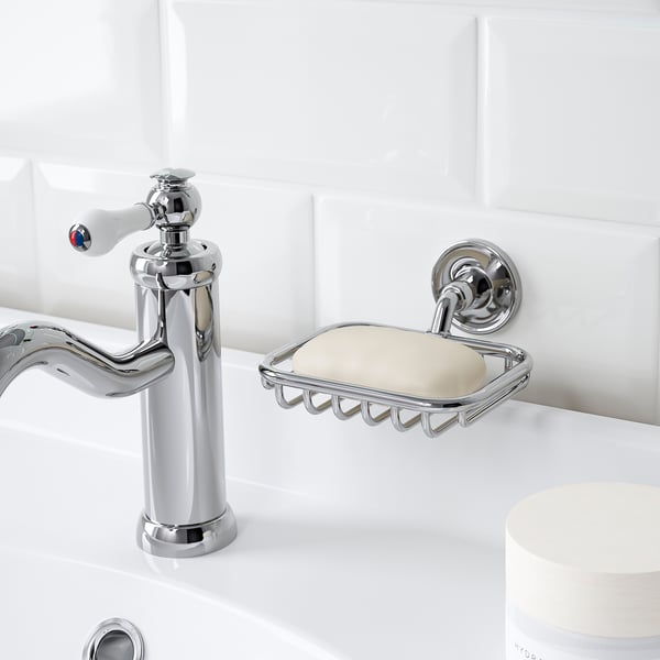 BROFJÄRDEN soap dish, chrome effect, 13x12 cm