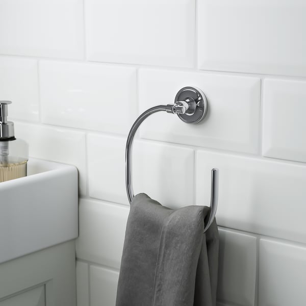 BROFJÄRDEN towel holder, chrome effect, 21 cm