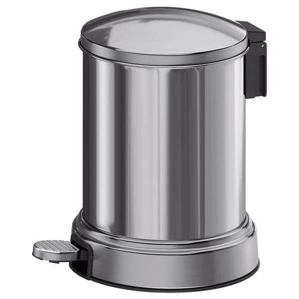 BROFJÄRDEN waste bin, chrome effect, 4 l
