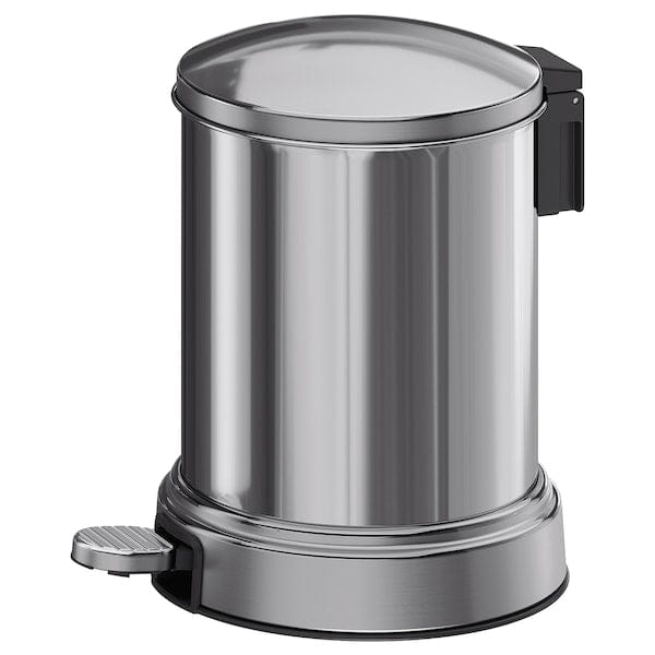 BROFJÄRDEN - Waste bin, chrome effect, 4 l