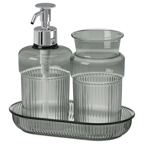 BROFJÄRDEN - BROFJÄRDEN 3-piece bathroom set, grey