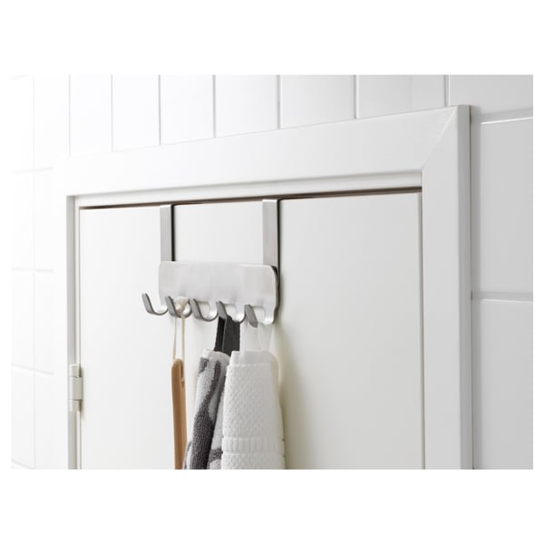 BROGRUND hanger for door, stainless steel, 29x14 cm