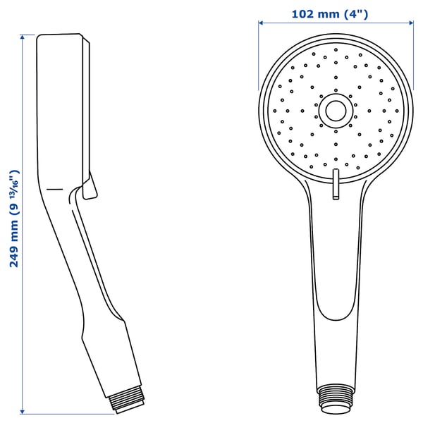 BROGRUND 5-spray handshower, chrome-plated, 100 mm